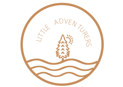 Little Adventutrers logo showing tree sun and waves